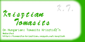 krisztian tomasits business card